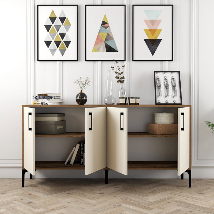 Hanah Home Kiev 160 Nogal y Crema Hanah Home Kiev 160 Nogal y Crema